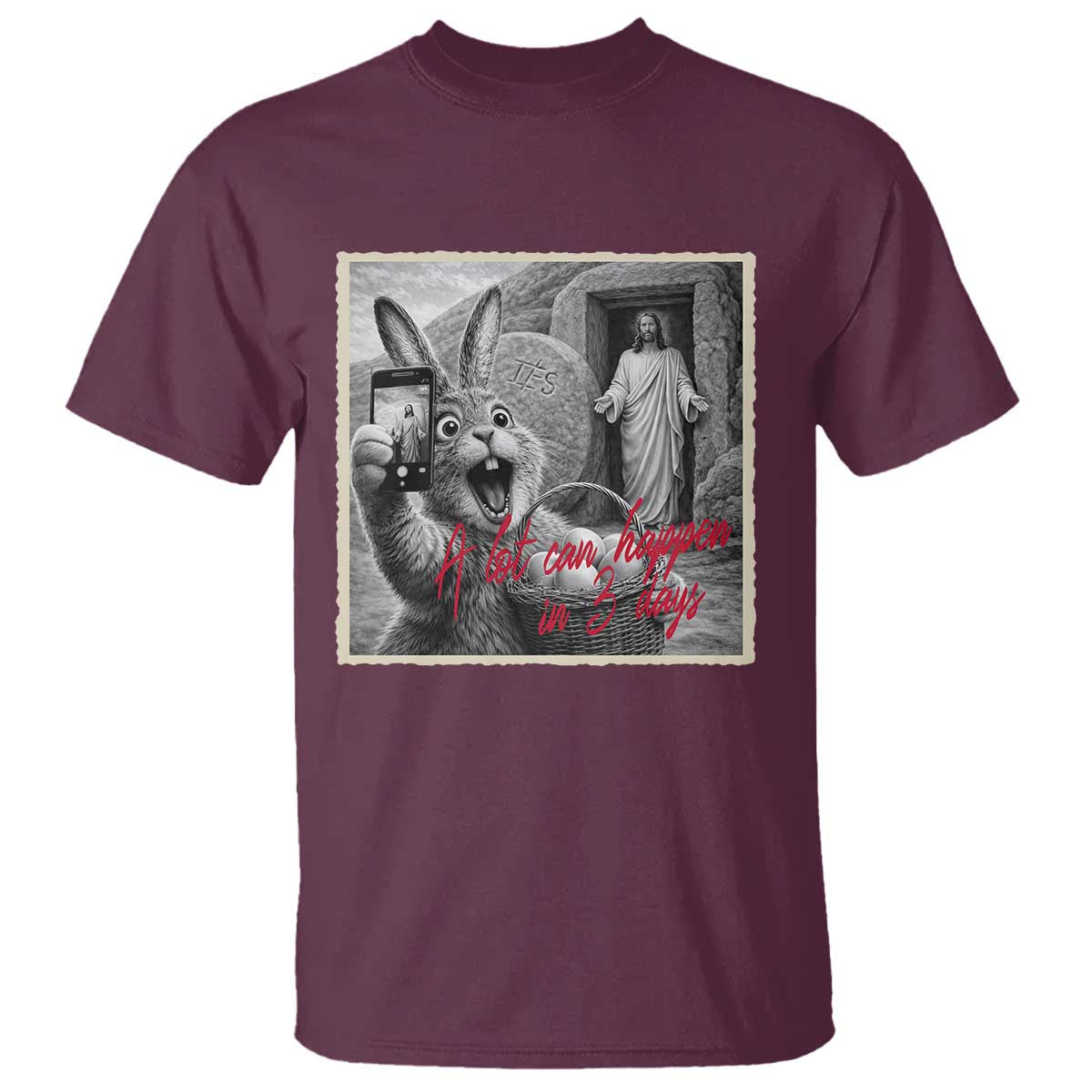 Funny Easter Jesus T Shirt Christian Jesus Come Back Bunny Selfie