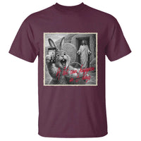 Funny Easter Jesus T Shirt Christian Jesus Come Back Bunny Selfie