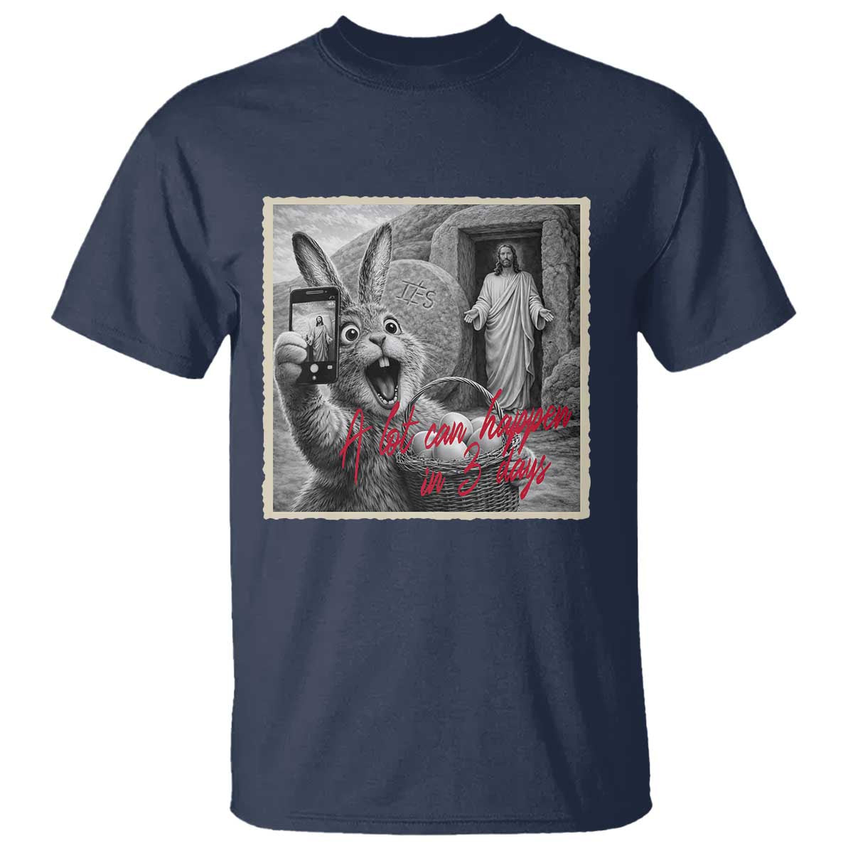 Funny Easter Jesus T Shirt Christian Jesus Come Back Bunny Selfie