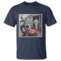 Funny Easter Jesus T Shirt Christian Jesus Come Back Bunny Selfie