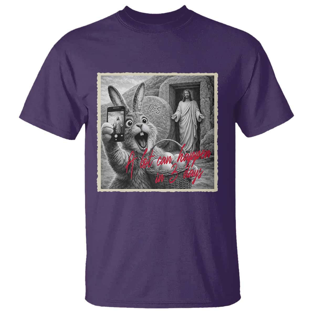 Funny Easter Jesus T Shirt Christian Jesus Come Back Bunny Selfie