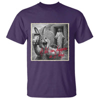 Funny Easter Jesus T Shirt Christian Jesus Come Back Bunny Selfie