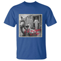 Funny Easter Jesus T Shirt Christian Jesus Come Back Bunny Selfie