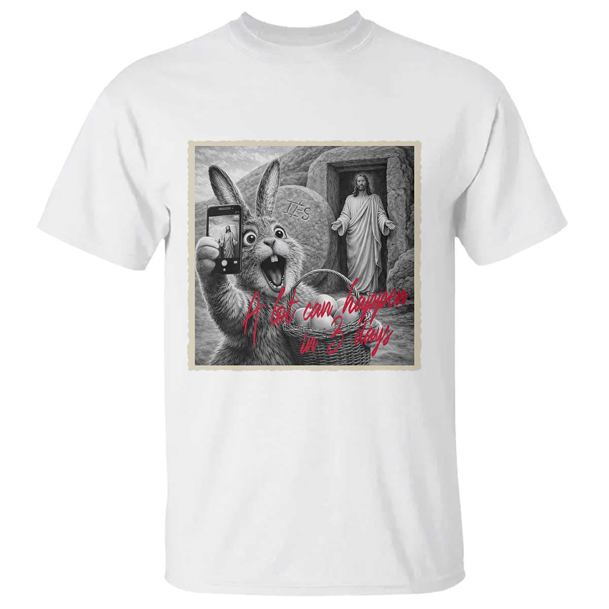 Funny Easter Jesus T Shirt Christian Jesus Come Back Bunny Selfie