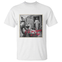 Funny Easter Jesus T Shirt Christian Jesus Come Back Bunny Selfie