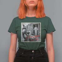 Funny Easter Jesus T Shirt For Women Christian Jesus Come Back Bunny Selfie