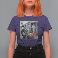 Funny Easter Jesus T Shirt For Women Christian Jesus Come Back Bunny Selfie