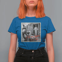 Funny Easter Jesus T Shirt For Women Christian Jesus Come Back Bunny Selfie