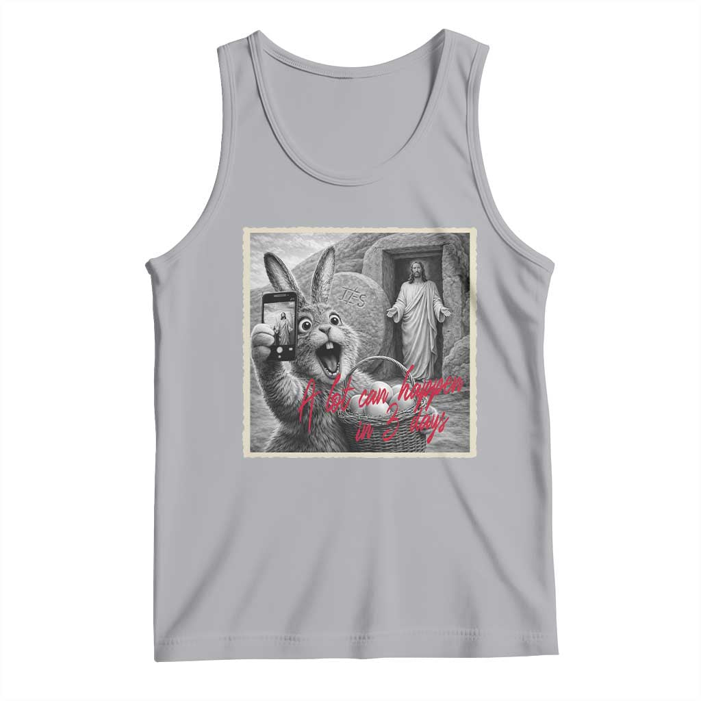 Funny Easter Jesus Tank Top Christian Jesus Come Back Bunny Selfie