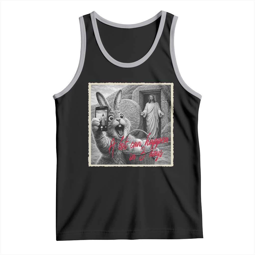 Funny Easter Jesus Tank Top Christian Jesus Come Back Bunny Selfie
