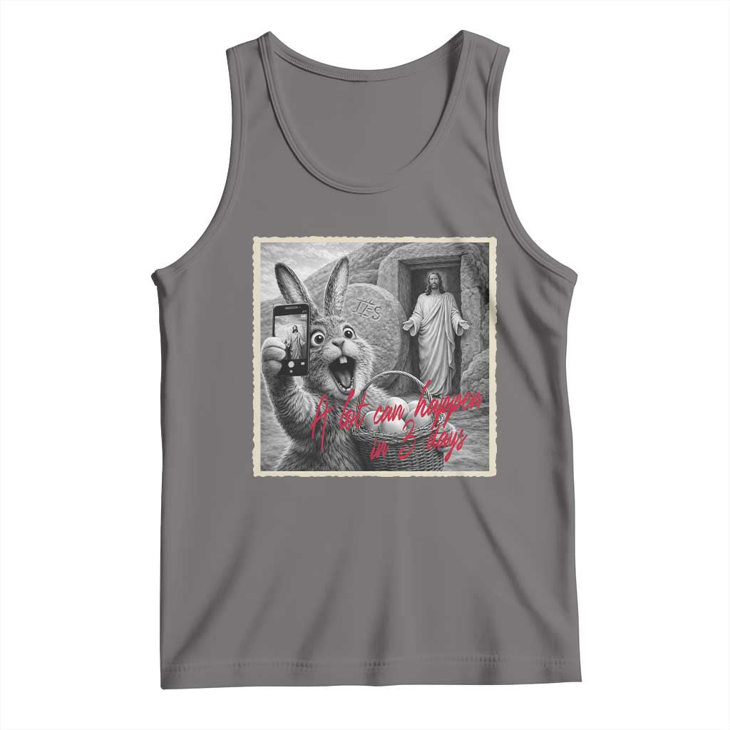 Funny Easter Jesus Tank Top Christian Jesus Come Back Bunny Selfie