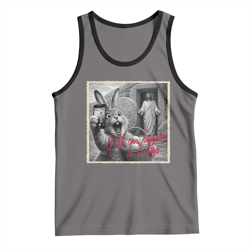 Funny Easter Jesus Tank Top Christian Jesus Come Back Bunny Selfie