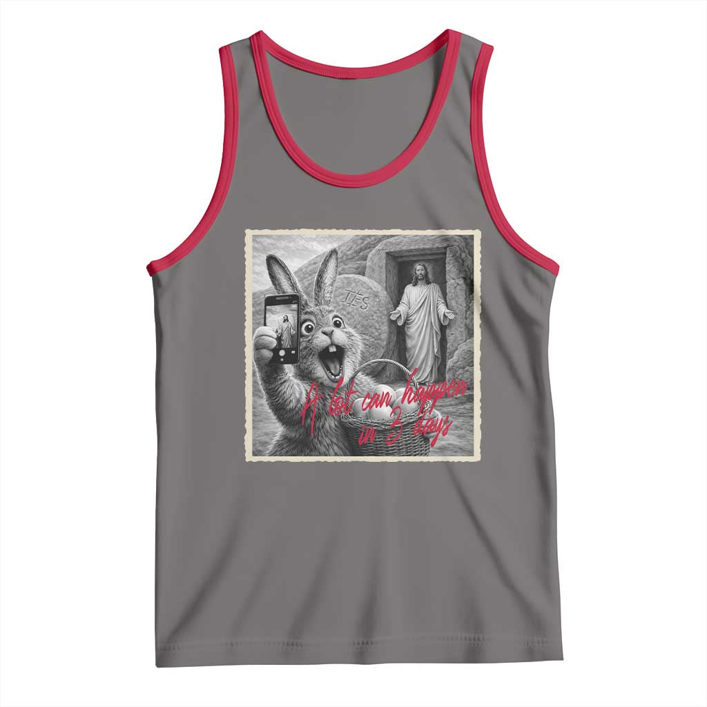Funny Easter Jesus Tank Top Christian Jesus Come Back Bunny Selfie