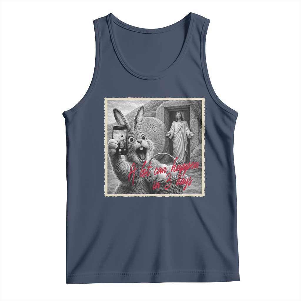 Funny Easter Jesus Tank Top Christian Jesus Come Back Bunny Selfie