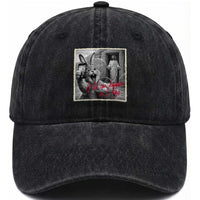 Funny Easter Jesus Washed Cotton Baseball Cap Christian Jesus Come Back Bunny Selfie