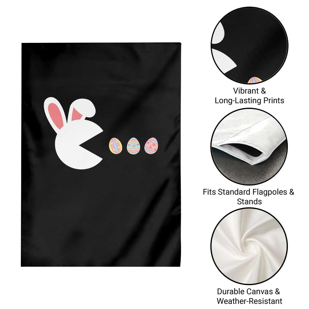 Funny Easter Garden Flag Bunny Gamer Egg Hunter