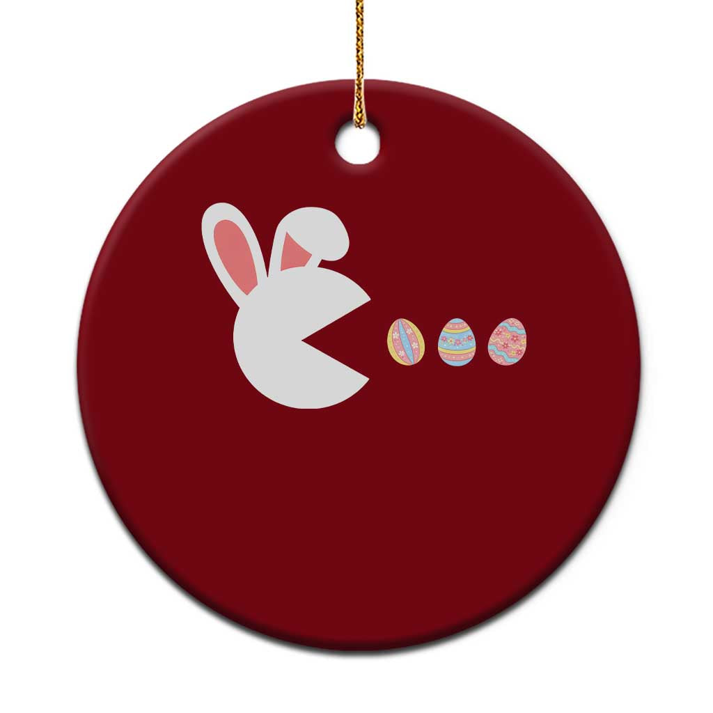 Funny Easter Ceramic Ornament Bunny Gamer Egg Hunter