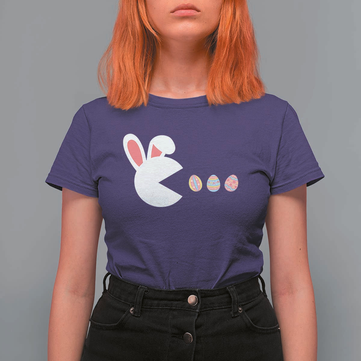 Funny Easter T Shirt For Women Bunny Gamer Egg Hunter