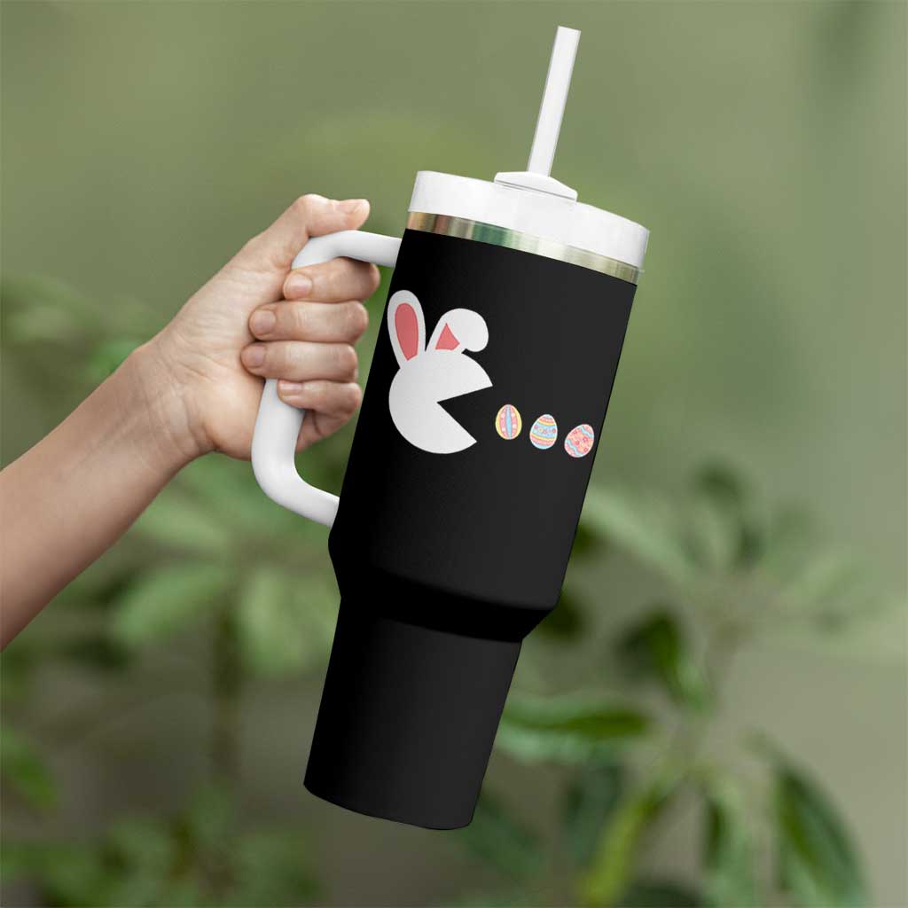 Funny Easter Tumbler With Handle Bunny Gamer Egg Hunter