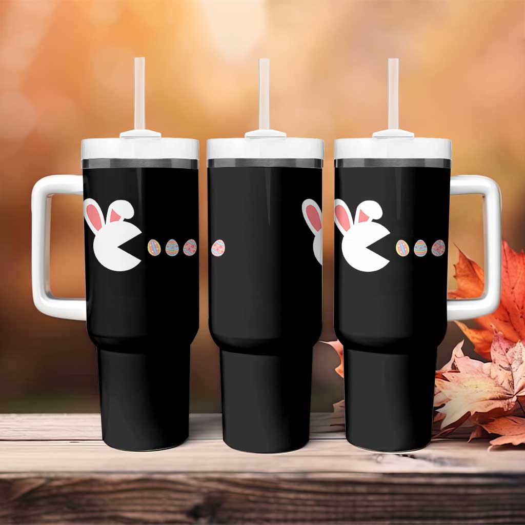Funny Easter Tumbler With Handle Bunny Gamer Egg Hunter