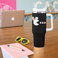 Funny Easter Tumbler With Handle Bunny Gamer Egg Hunter
