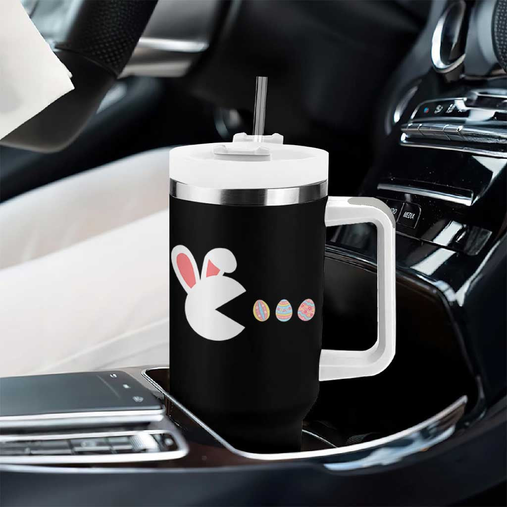 Funny Easter Tumbler With Handle Bunny Gamer Egg Hunter