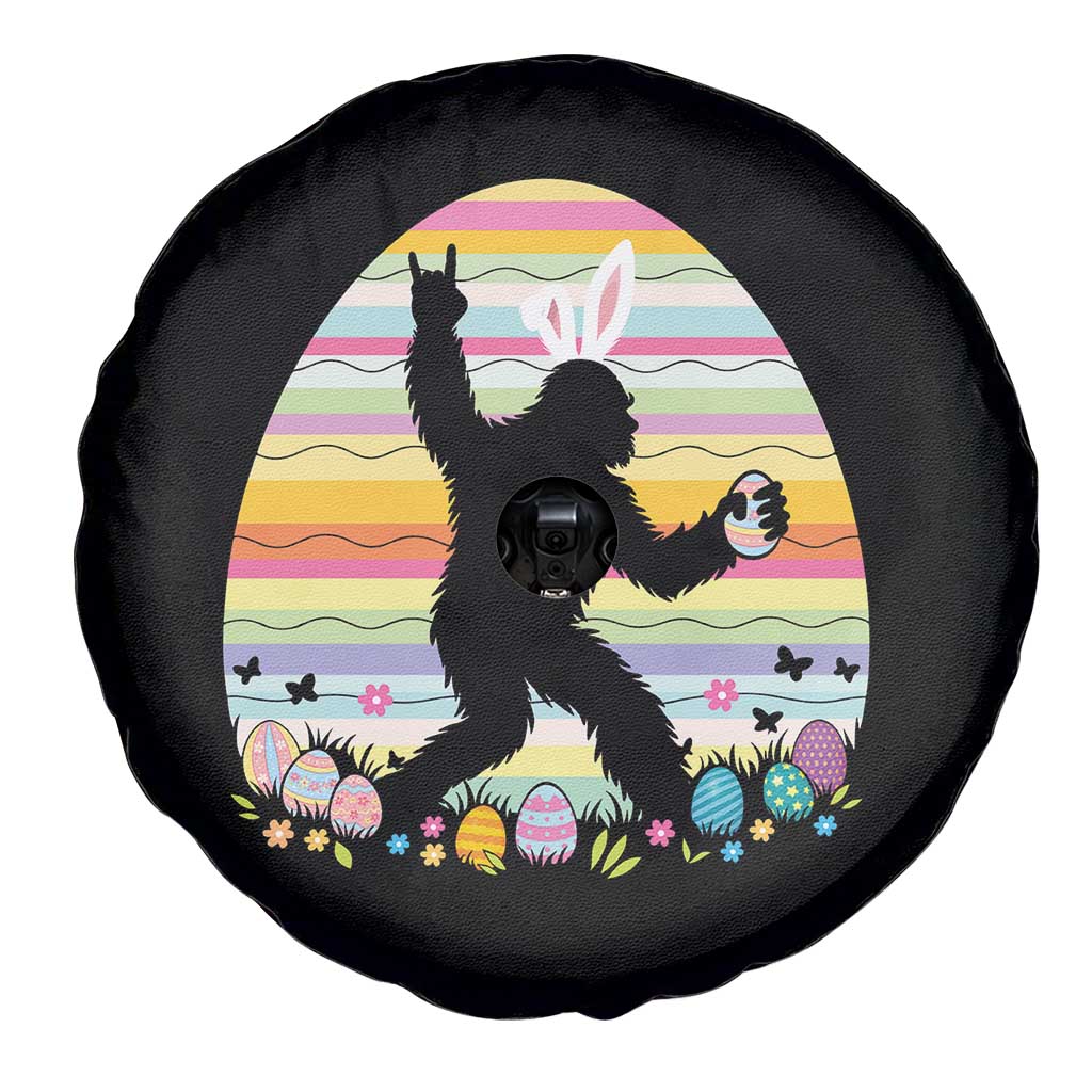 Funny Bigfot Easter Spare Tire Cover Sasquatch Rock On Rabbit