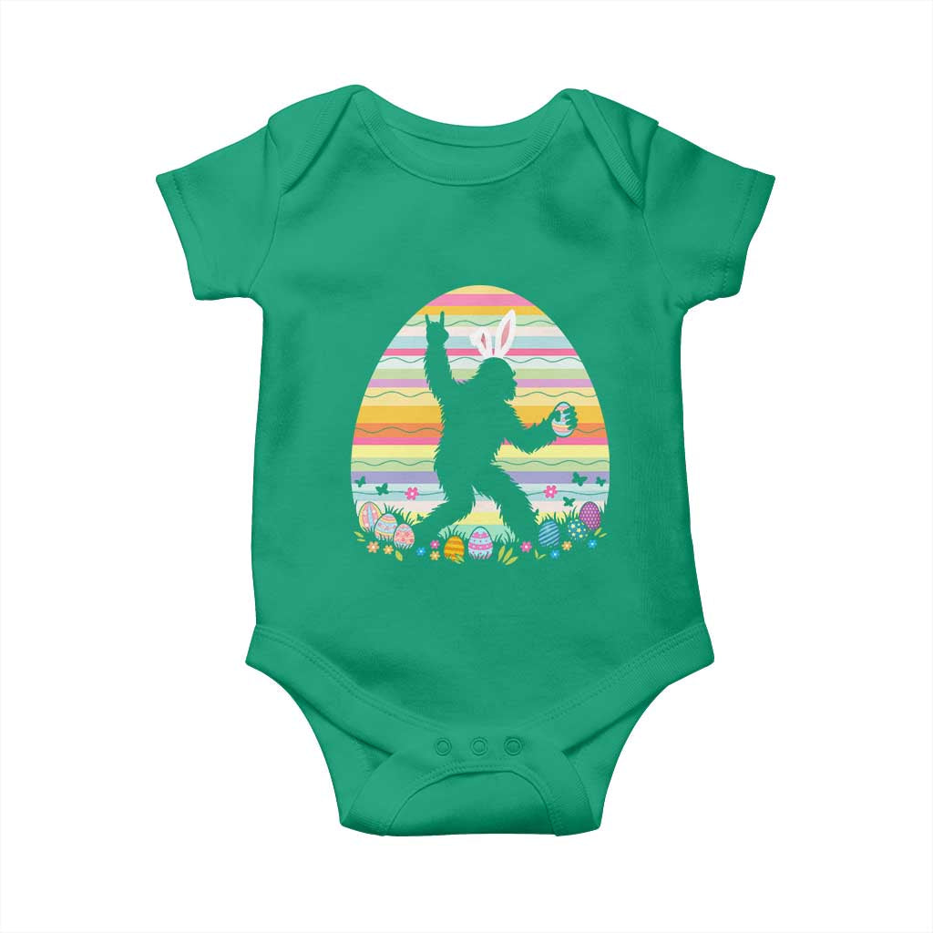 Funny Bigfot Easter Baby Onesie Sasquatch Rock On Rabbit