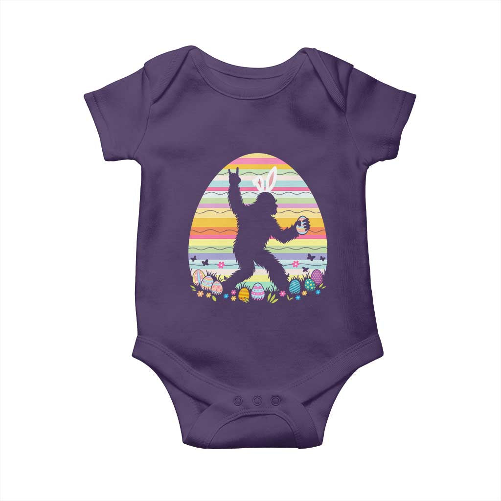 Funny Bigfot Easter Baby Onesie Sasquatch Rock On Rabbit