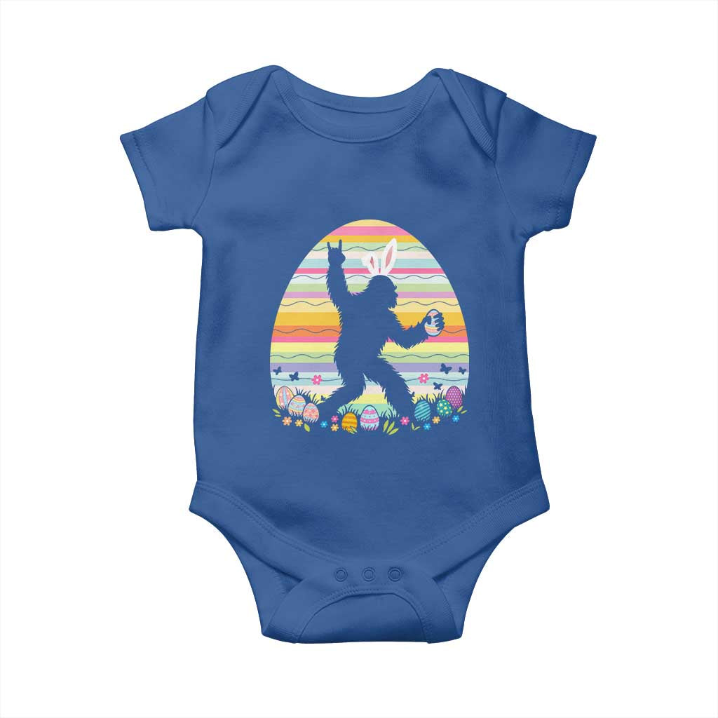 Funny Bigfot Easter Baby Onesie Sasquatch Rock On Rabbit
