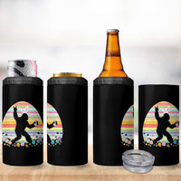 Funny Bigfot Easter 4 in 1 Can Cooler Tumbler Sasquatch Rock On Rabbit