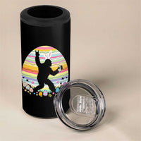 Funny Bigfot Easter 4 in 1 Can Cooler Tumbler Sasquatch Rock On Rabbit
