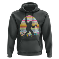 Funny Bigfot Easter Hoodie Sasquatch Rock On Rabbit