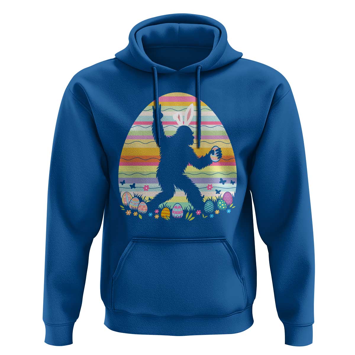 Funny Bigfot Easter Hoodie Sasquatch Rock On Rabbit