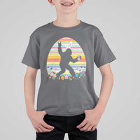Funny Bigfot Easter T Shirt For Kid Sasquatch Rock On Rabbit