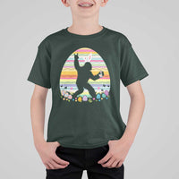 Funny Bigfot Easter T Shirt For Kid Sasquatch Rock On Rabbit