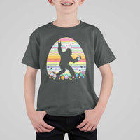 Funny Bigfot Easter T Shirt For Kid Sasquatch Rock On Rabbit
