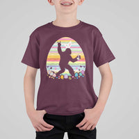 Funny Bigfot Easter T Shirt For Kid Sasquatch Rock On Rabbit