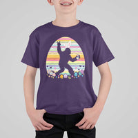 Funny Bigfot Easter T Shirt For Kid Sasquatch Rock On Rabbit