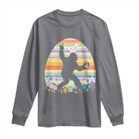 Funny Bigfot Easter Long Sleeve Shirt Sasquatch Rock On Rabbit