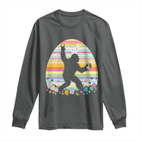 Funny Bigfot Easter Long Sleeve Shirt Sasquatch Rock On Rabbit