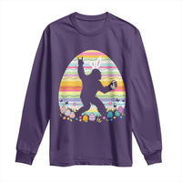 Funny Bigfot Easter Long Sleeve Shirt Sasquatch Rock On Rabbit