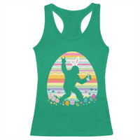 Funny Bigfot Easter Racerback Tank Top Sasquatch Rock On Rabbit