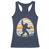 Funny Bigfot Easter Racerback Tank Top Sasquatch Rock On Rabbit