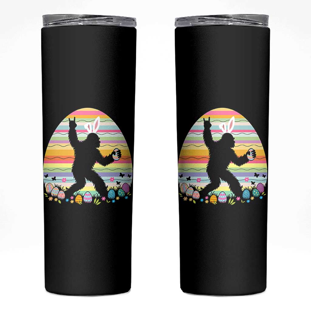 Funny Bigfot Easter Skinny Tumbler Sasquatch Rock On Rabbit