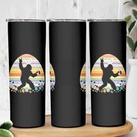 Funny Bigfot Easter Skinny Tumbler Sasquatch Rock On Rabbit