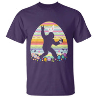 Funny Bigfot Easter T Shirt Sasquatch Rock On Rabbit