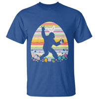 Funny Bigfot Easter T Shirt Sasquatch Rock On Rabbit