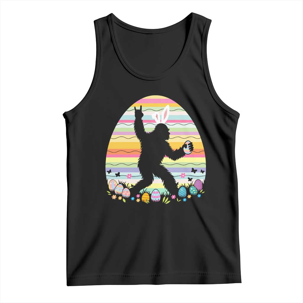 Funny Bigfot Easter Tank Top Sasquatch Rock On Rabbit