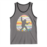 Funny Bigfot Easter Tank Top Sasquatch Rock On Rabbit